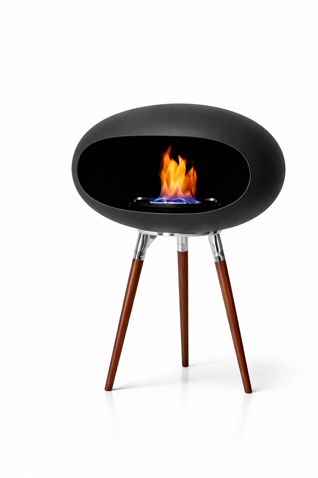 Cheminée Décorative Haut de gamme Bioethanol Design Nordique – Fer Forgé, Salon