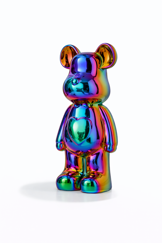 Figurine Bear Shine 28cm – Édition Collector Chromée Luxe