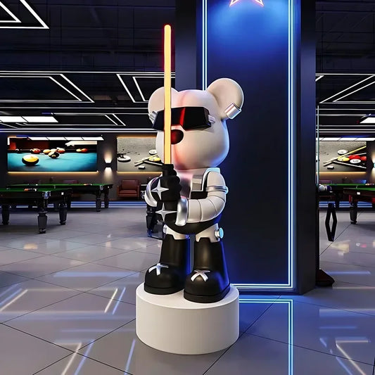 Figurine Ours Robot XXL – Lampe Sabre + Enceinte Bluetooth