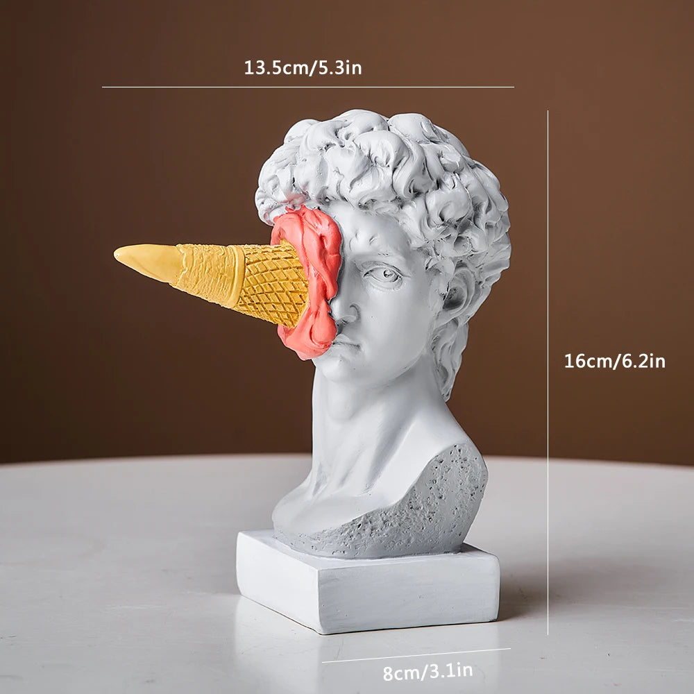 Statuette David Michel-Ange pop art résine cadeau original art