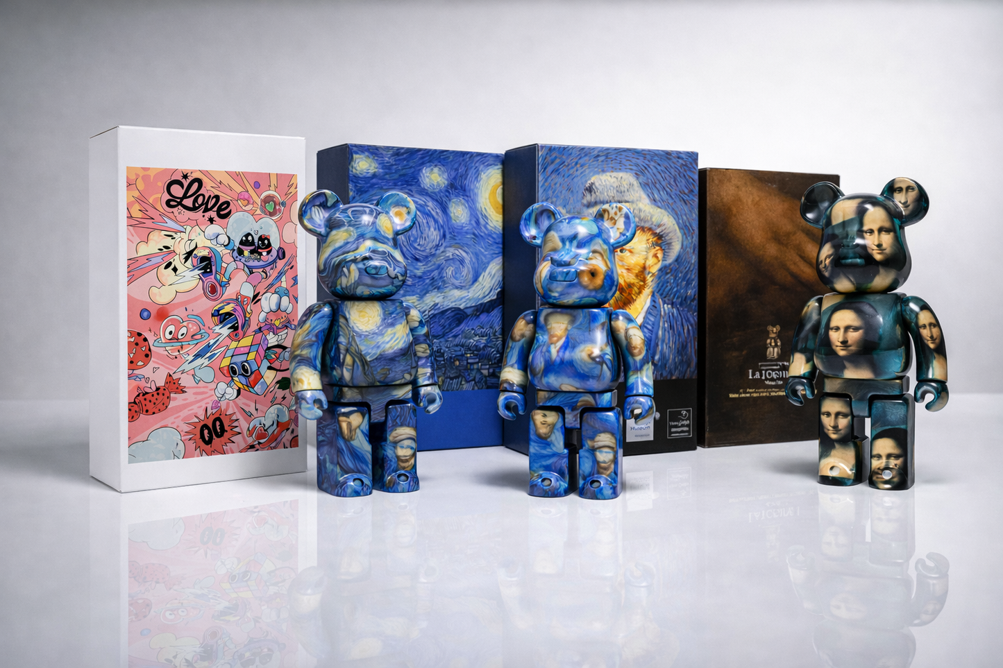 Duo Bearbrick Art collector cadeau original amateurs d'art et histoire
