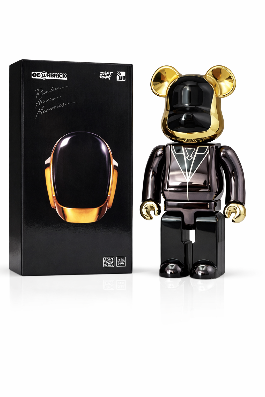 Figurine Bear Daft Punk chromé déco design luxe pour bureau