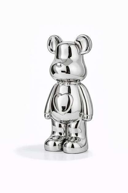 Figurine Bear Shine 28cm – Édition Collector Chromée Luxe