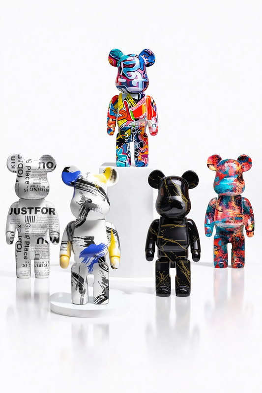 Figurine Bear Graffiti 28cm – Déco Street Art Urbain Collector
