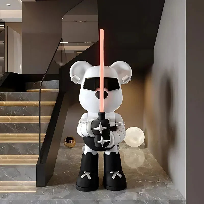 Figurine Ours Robot XXL – Lampe Sabre + Enceinte Bluetooth