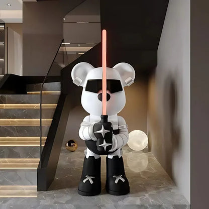 Figurine Ours Robot XXL – Lampe Sabre + Enceinte Bluetooth
