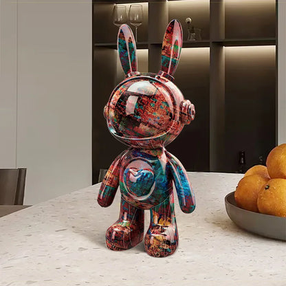 Collection figurines lapin robot 14 éditions résine déco