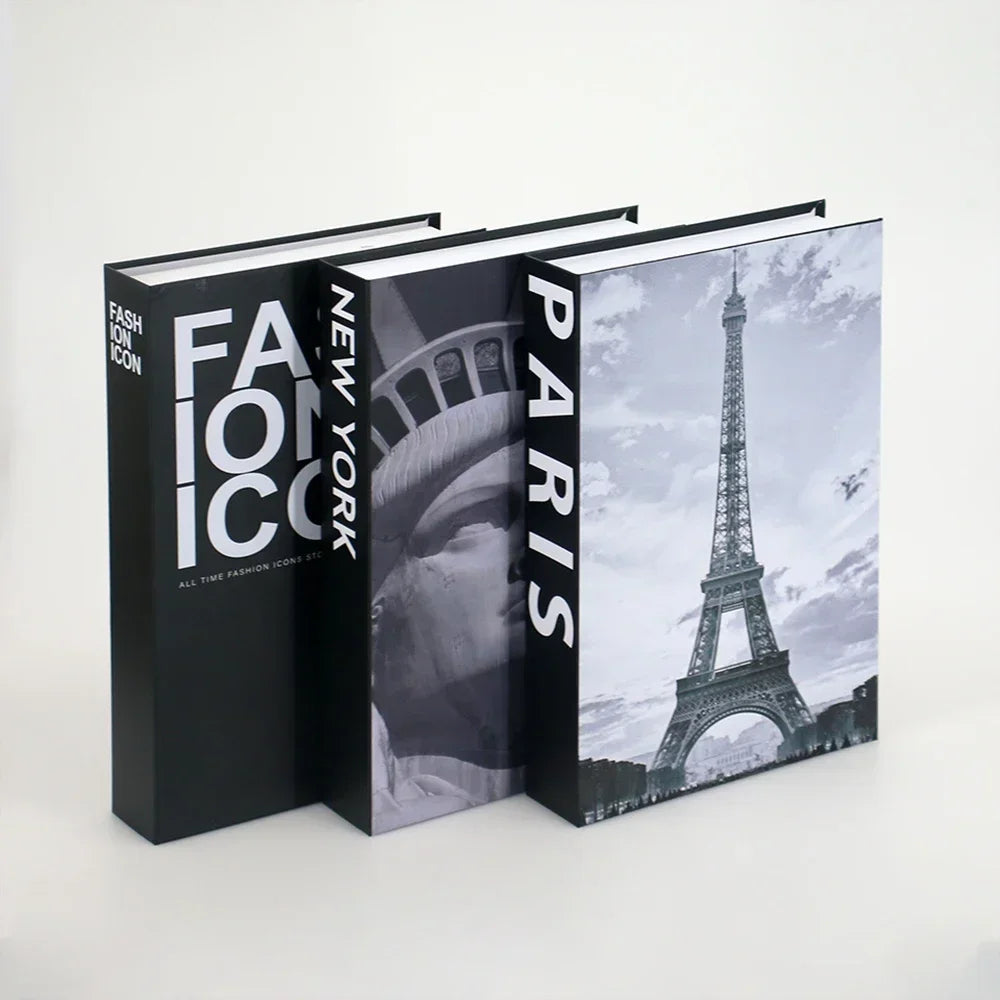 Lot de 3 Faux Livres Décoratifs – Accessoire Déco Table Basse Étagère Salon