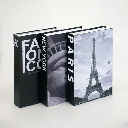 Lot de 3 Faux Livres Décoratifs – Accessoire Déco Table Basse Étagère Salon