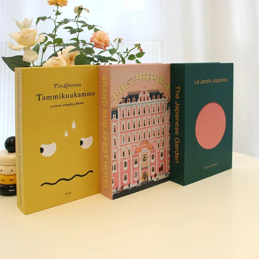 Lot de 3 Faux Livres Décoratifs – Accessoire Déco Table Basse Étagère Salon