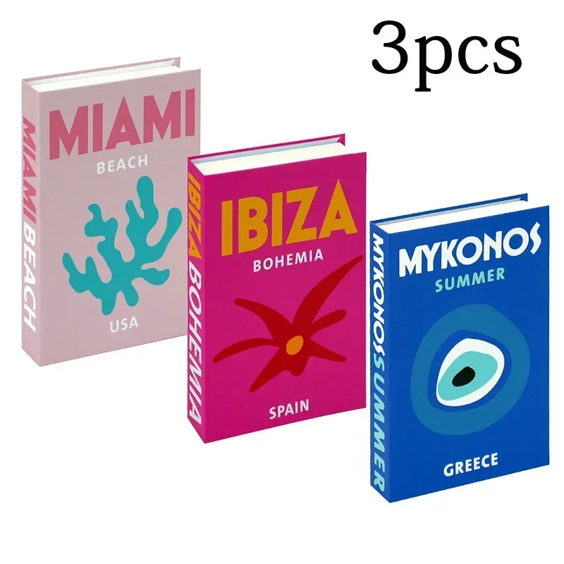 Lot de 3 Faux Livres Décoratifs – Accessoire Déco Table Basse Étagère Salon