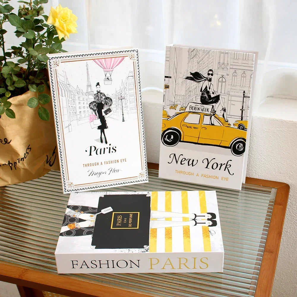 Lot de 3 Faux Livres Décoratifs – Accessoire Déco Table Basse Étagère Salon