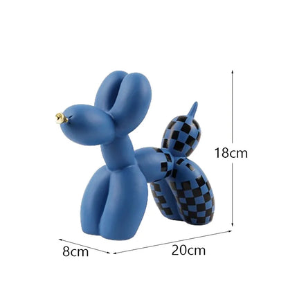 Balloon Dog damier luxe résine premium collector déco