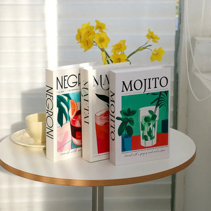 Lot de 3 Faux Livres Décoratifs – Accessoire Déco Table Basse Étagère Salon