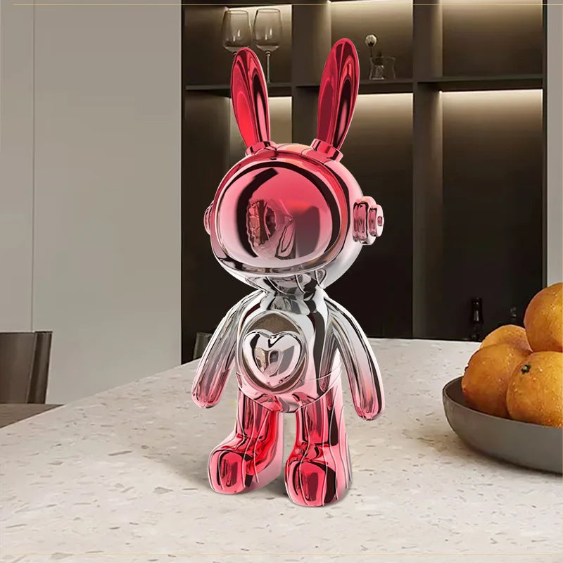 Lapin robot Horizon résine déco nordique salon chambre