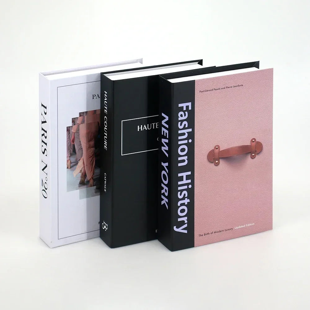 Lot de 3 Faux Livres Décoratifs – Accessoire Déco Table Basse Étagère Salon