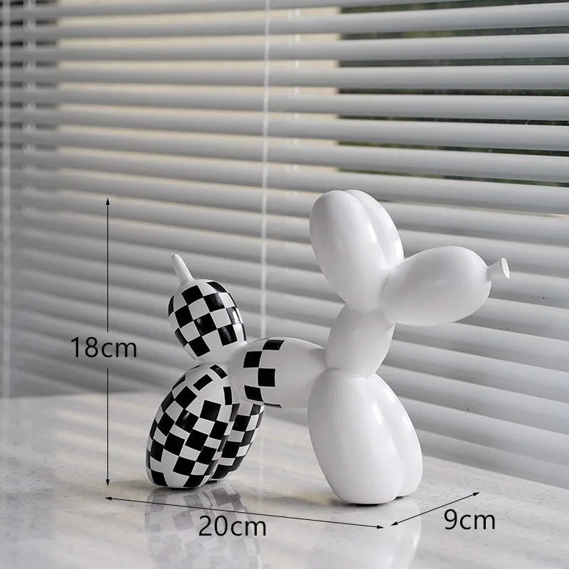 Balloon Dog bleu marine résine pop art déco intérieur moderne