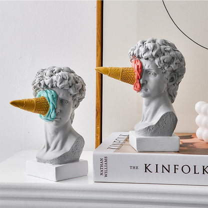 Statuette David glace pop art résine version A déco bureau salon