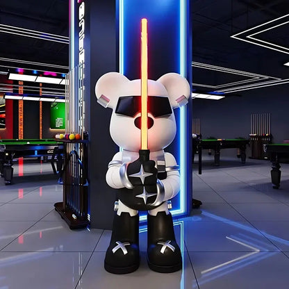Figurine Ours Robot XXL – Lampe Sabre + Enceinte Bluetooth