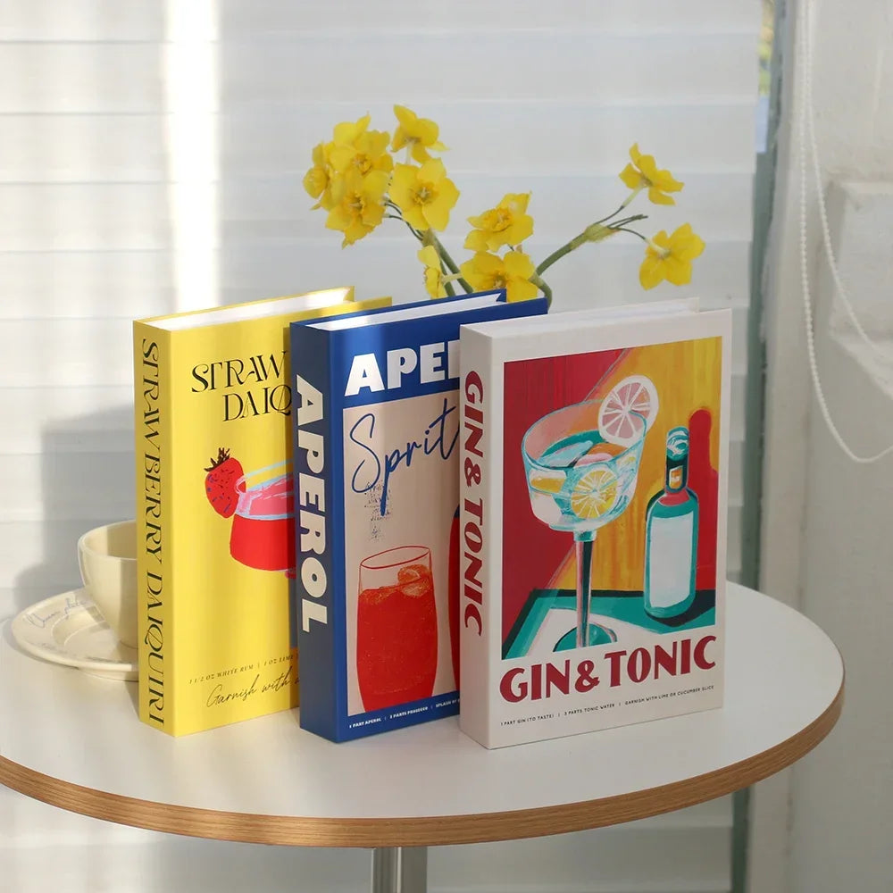 Lot de 3 Faux Livres Décoratifs – Accessoire Déco Table Basse Étagère Salon