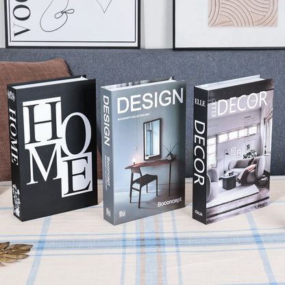 Lot de 3 Faux Livres Décoratifs – Accessoire Déco Table Basse Étagère Salon