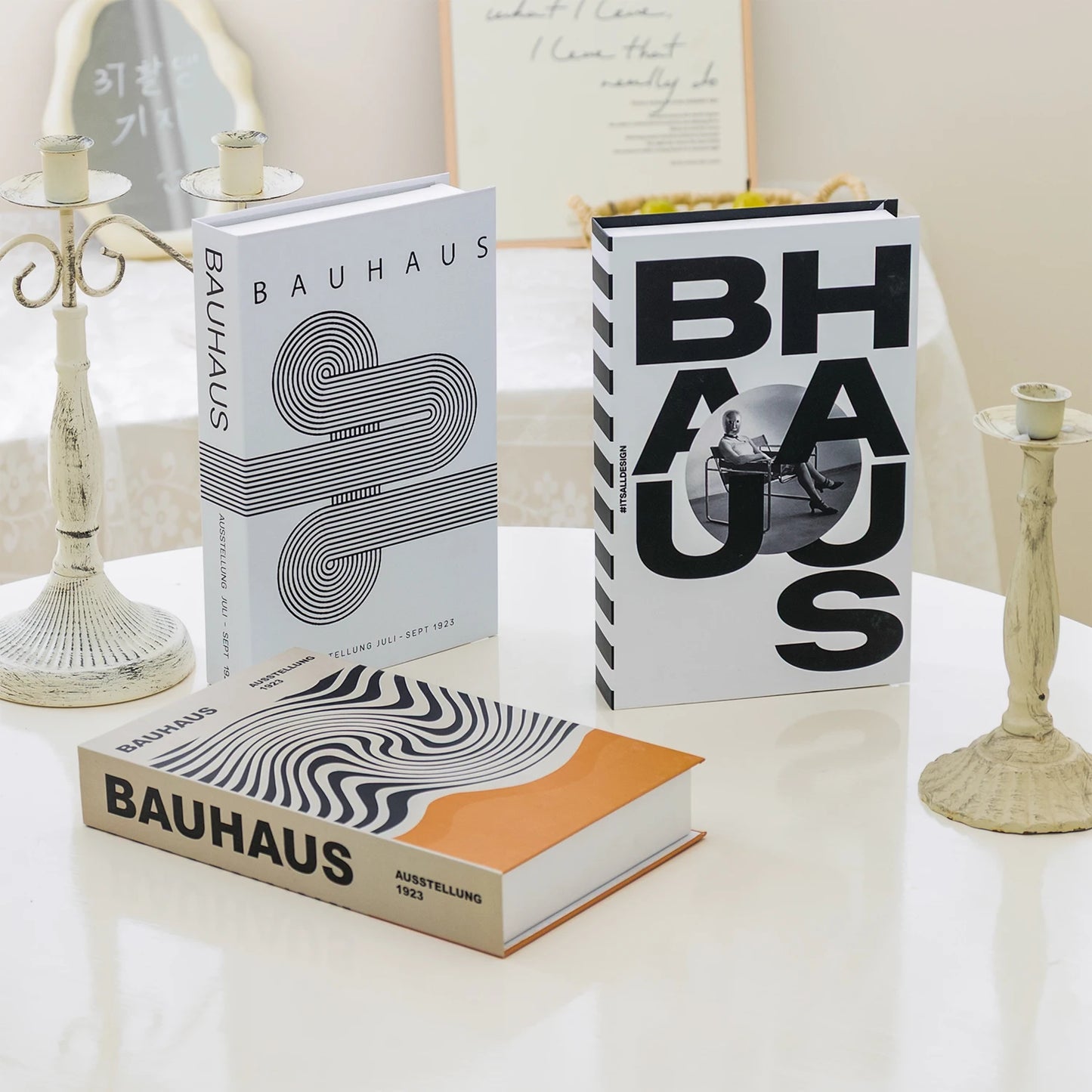 Lot de 3 Faux Livres Décoratifs – Accessoire Déco Table Basse Étagère Salon