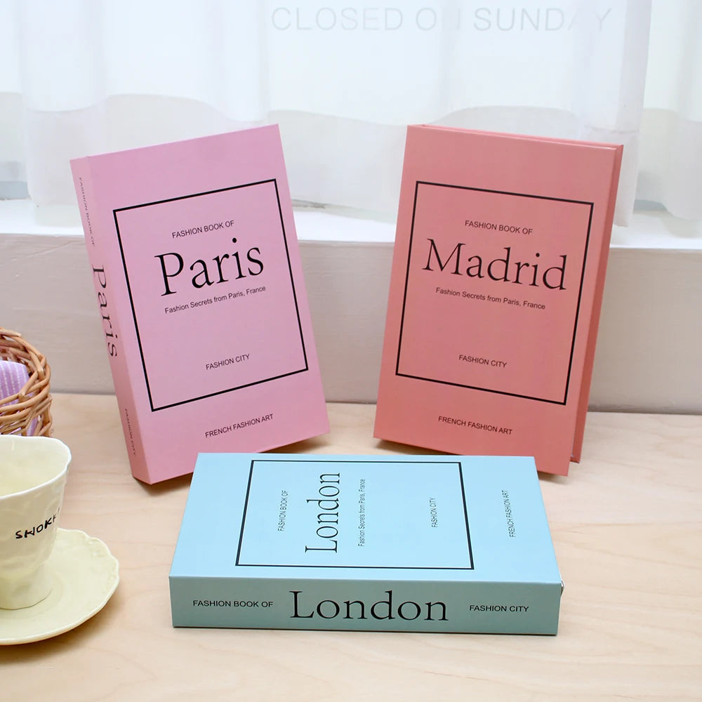 Lot de 3 Faux Livres Décoratifs – Accessoire Déco Table Basse Étagère Salon