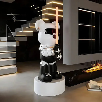 Figurine Ours Robot XXL – Lampe Sabre + Enceinte Bluetooth
