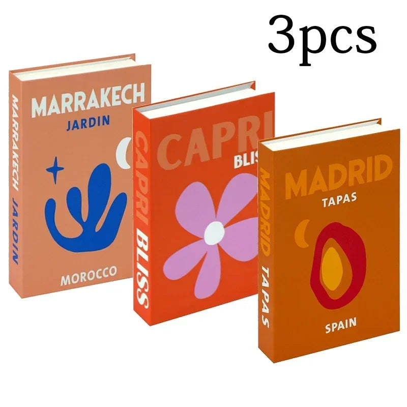 Lot de 3 Faux Livres Décoratifs – Accessoire Déco Table Basse Étagère Salon