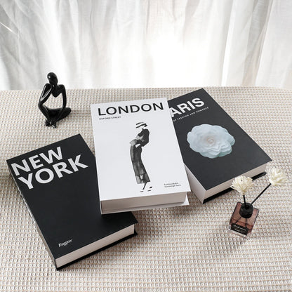 Lot de 3 Faux Livres Décoratifs – Accessoire Déco Table Basse Étagère Salon