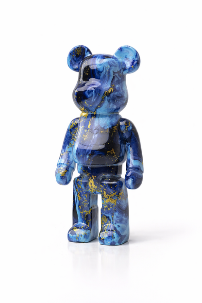 Figurine Bearbrick Graffiti bleu 28cm style urban pop art
