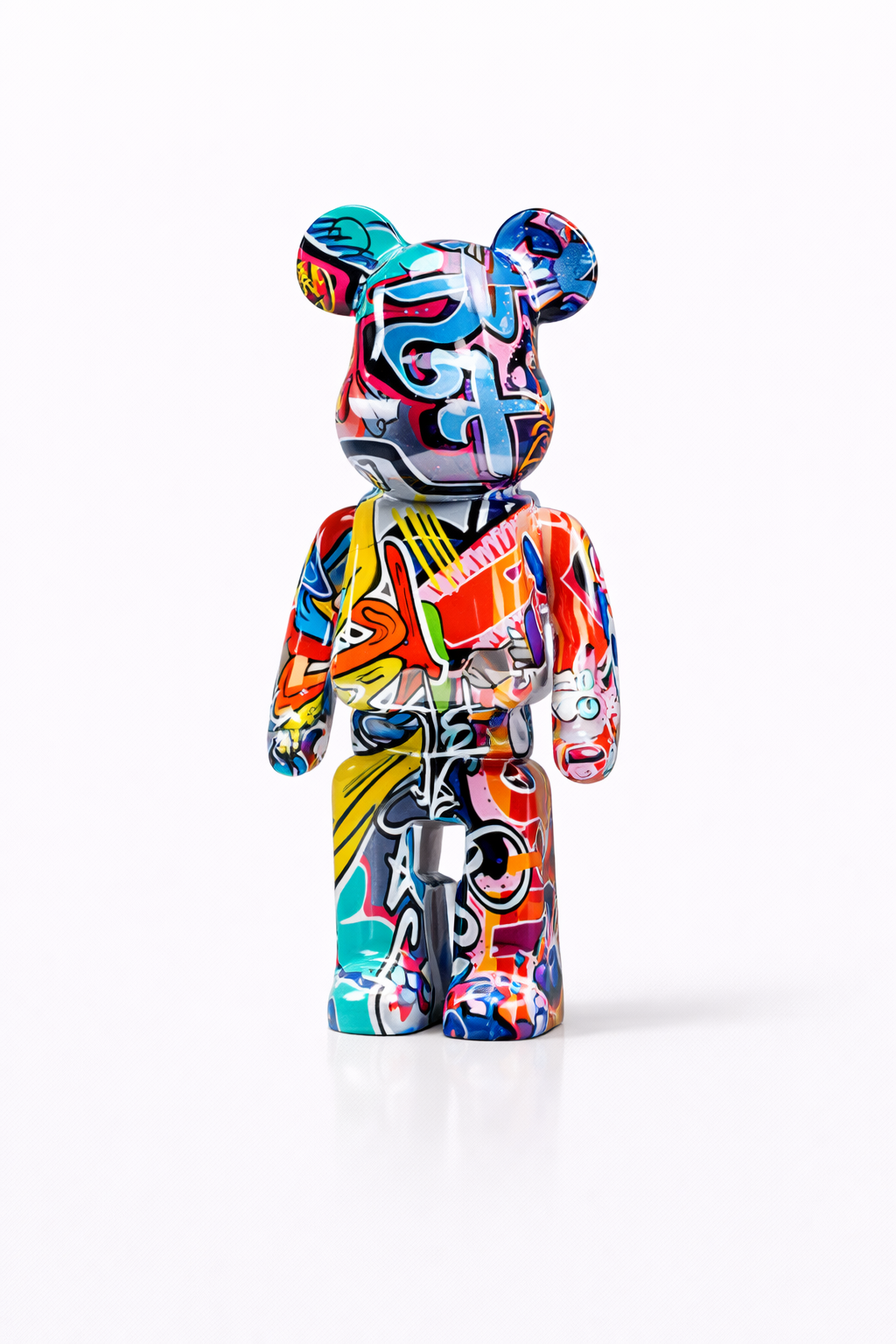 Bearbrick Graffiti finition résine premium 28cm art toy collector