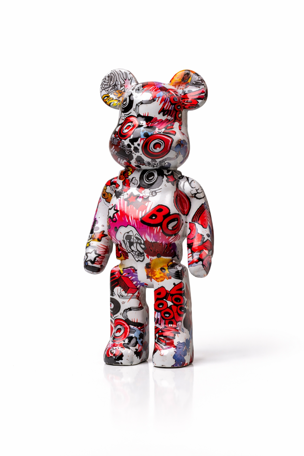 Figurine Bearbrick Graffiti rouge collector 28cm déco salon