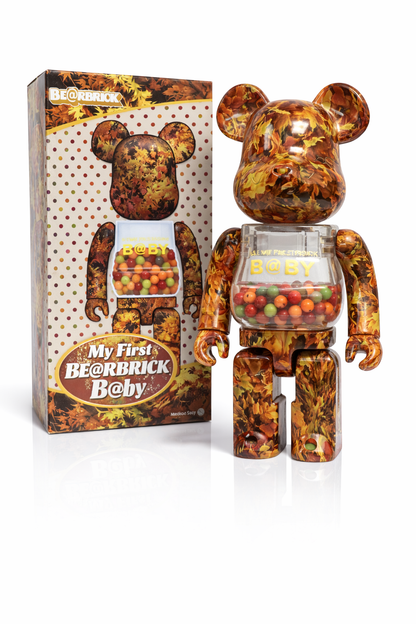 Bearbrick Paint Automne orange collector déco artistique salon