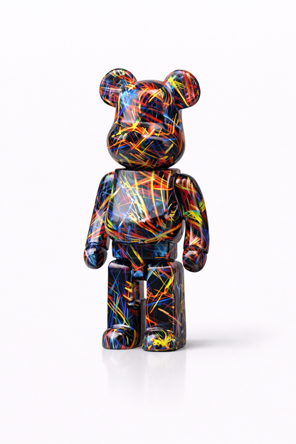 Bearbrick Street Art rose 28cm collector design urbain