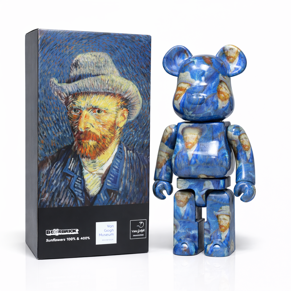 Figurine Bearbrick Van Gogh Nuit Étoilée 28cm collector art impressionniste