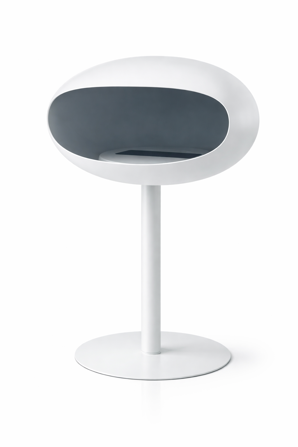 heminée bioéthanol design blanche sans conduit pour salon ou terrasse