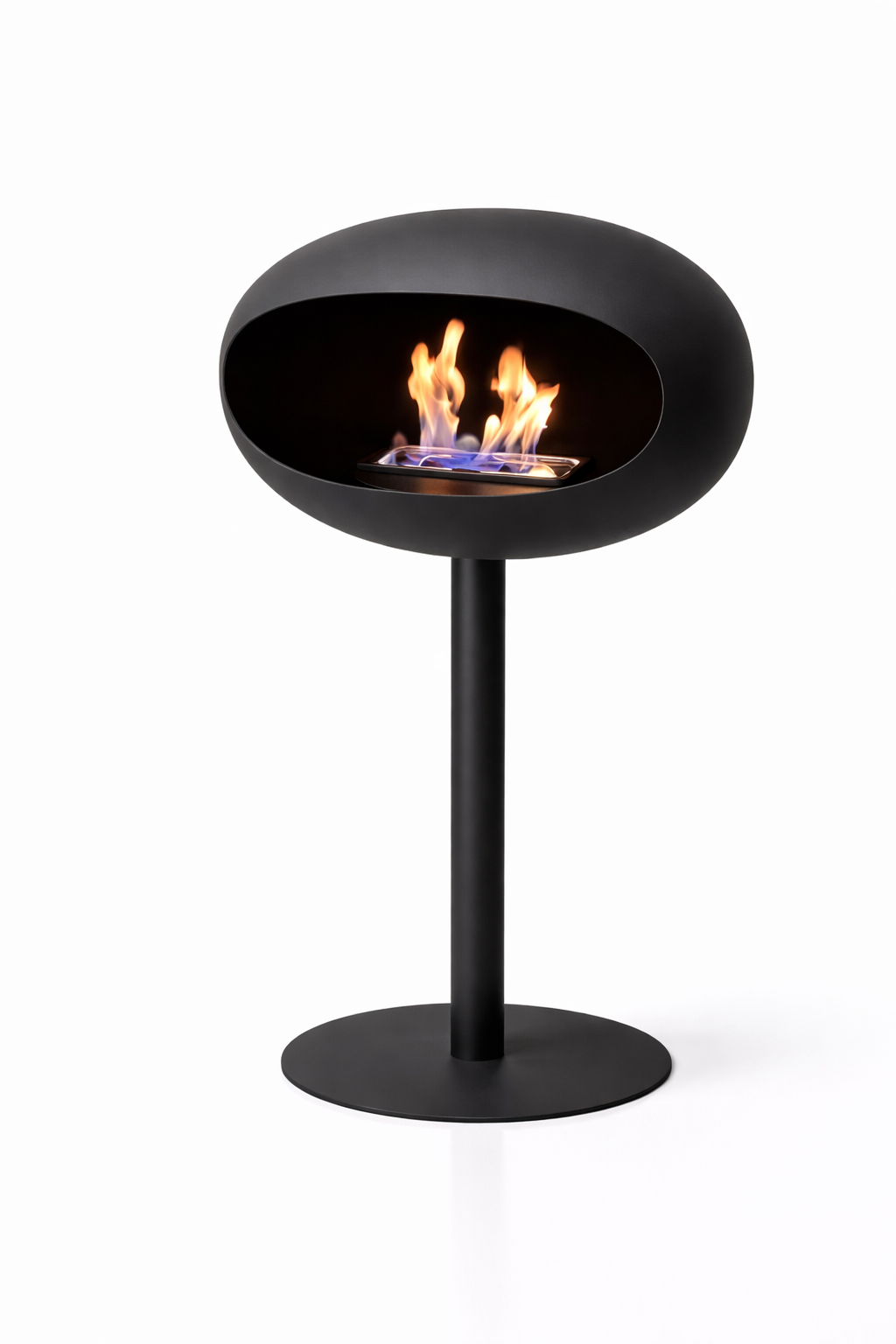 Cheminée bioéthanol flamme réelle décorative pour appartement sans installation