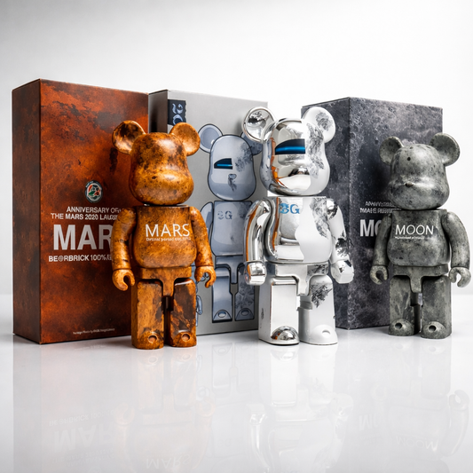 Collection Bearbrick Astronaute 28cm éditions Mars Moon Astro collector espace

