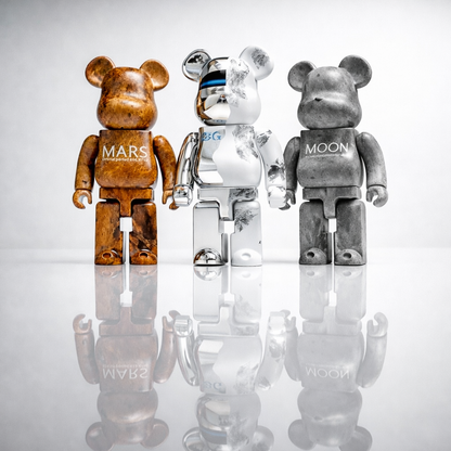 Duo Bearbrick Mars et Moon collector cadeau geek pour fan espace
