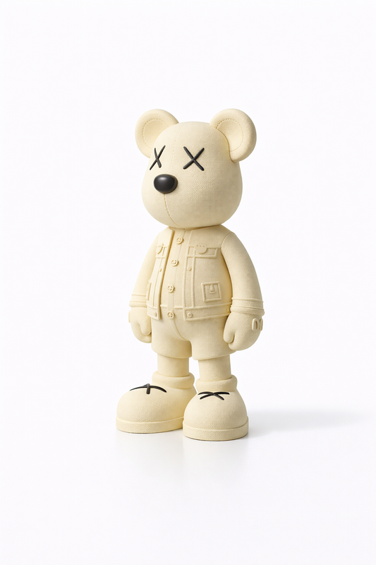 Figurine Bear Cartoon style KAWS 23cm art toy collector beige