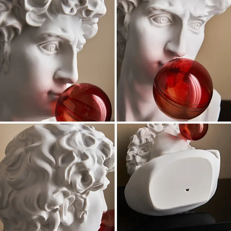 Sculpture grecque Buste de David pop art décoration moderne premium